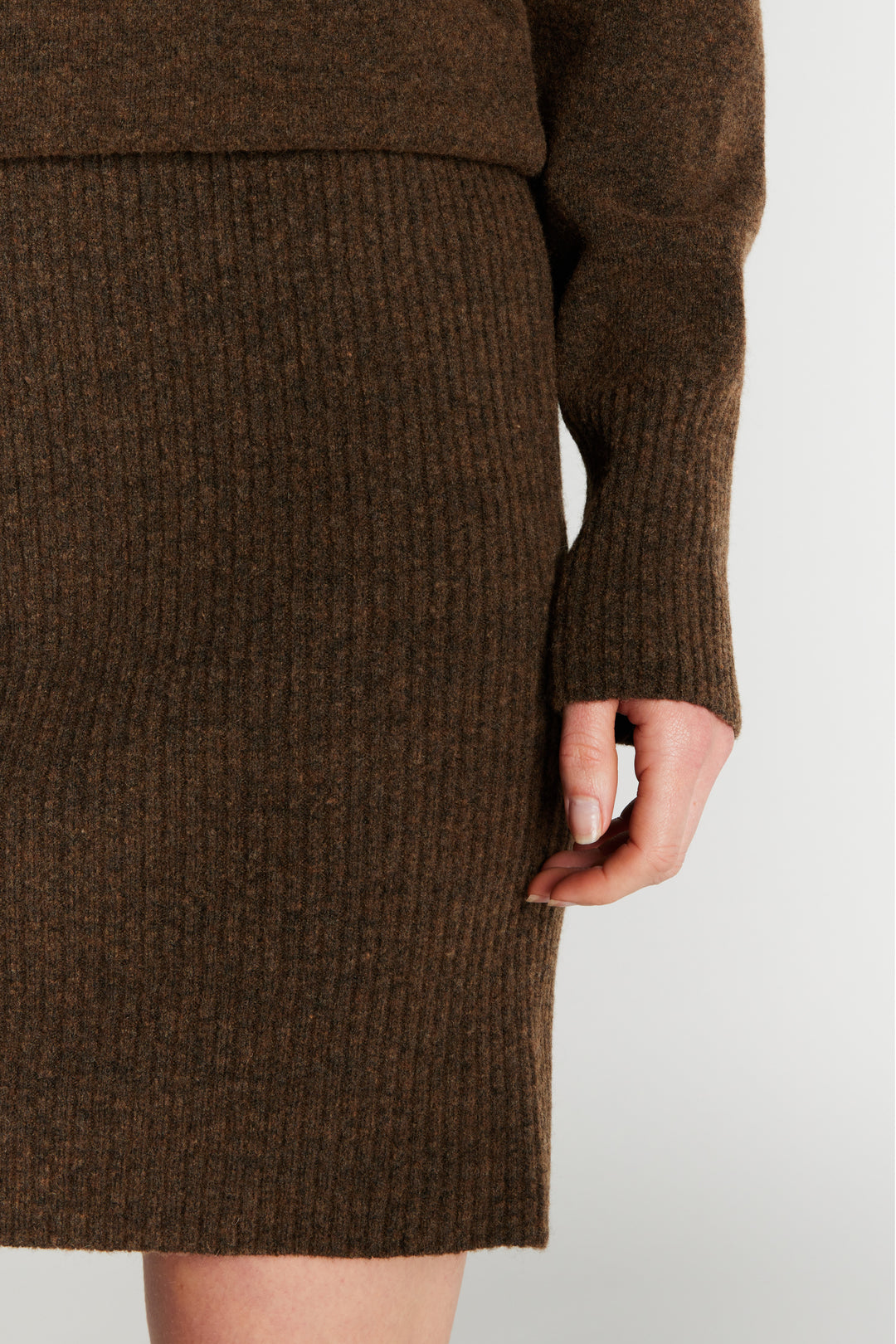 Rue de Femme RDFWrenna strik kjole KNITWEAR 194 Chocolat