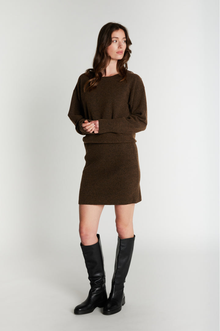 Rue de Femme RDFWrenna strik kjole KNITWEAR 194 Chocolat