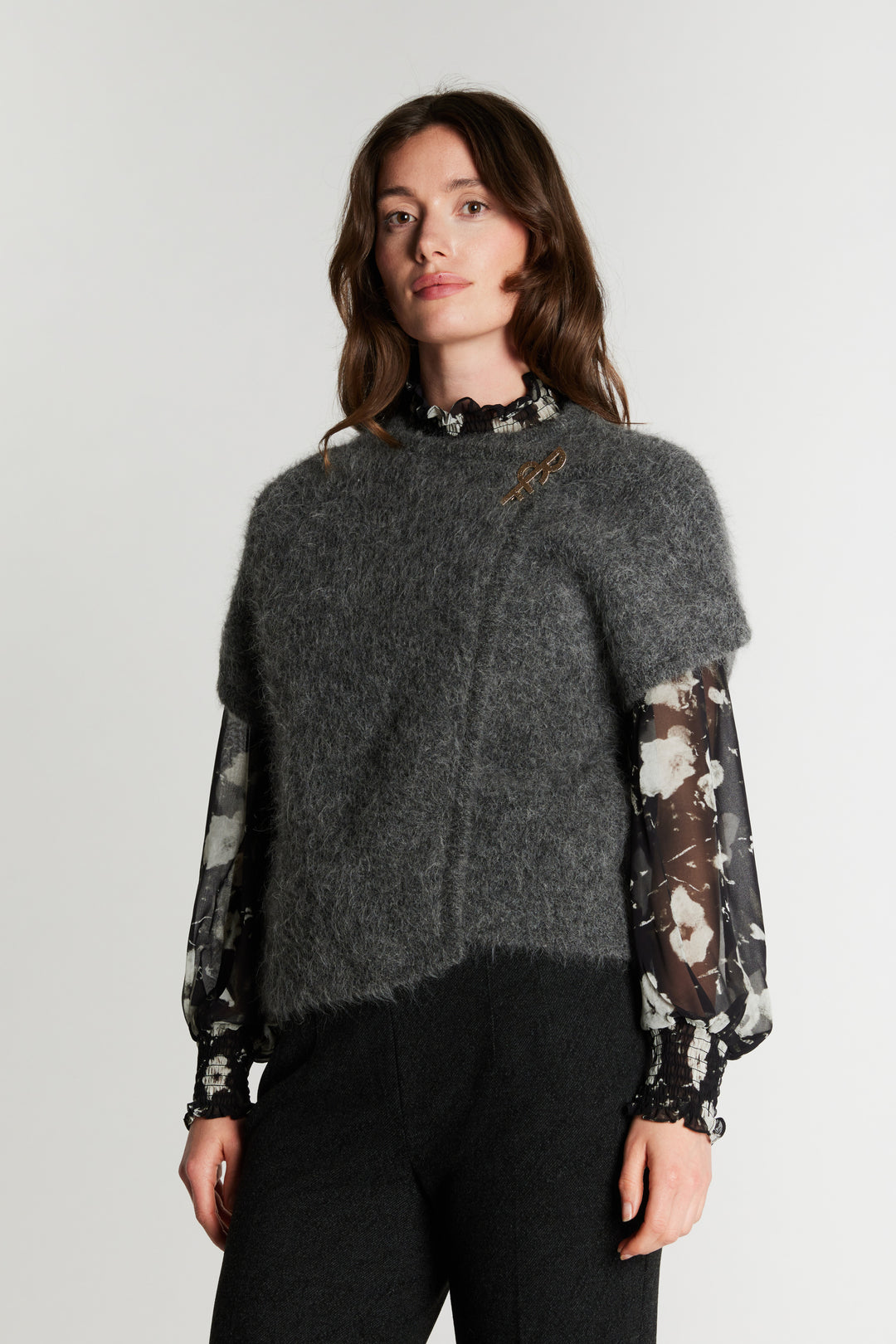 Rue de Femme RDFYana strik vest KNITWEAR 431 Dark Rock