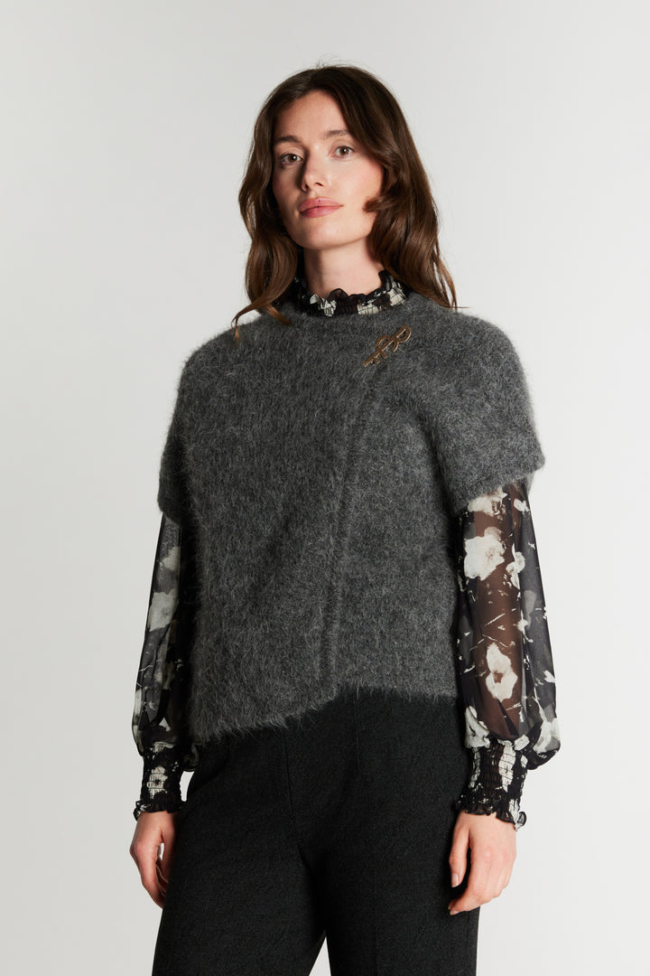 Rue de Femme RDFYana strik vest KNITWEAR 431 Dark Rock