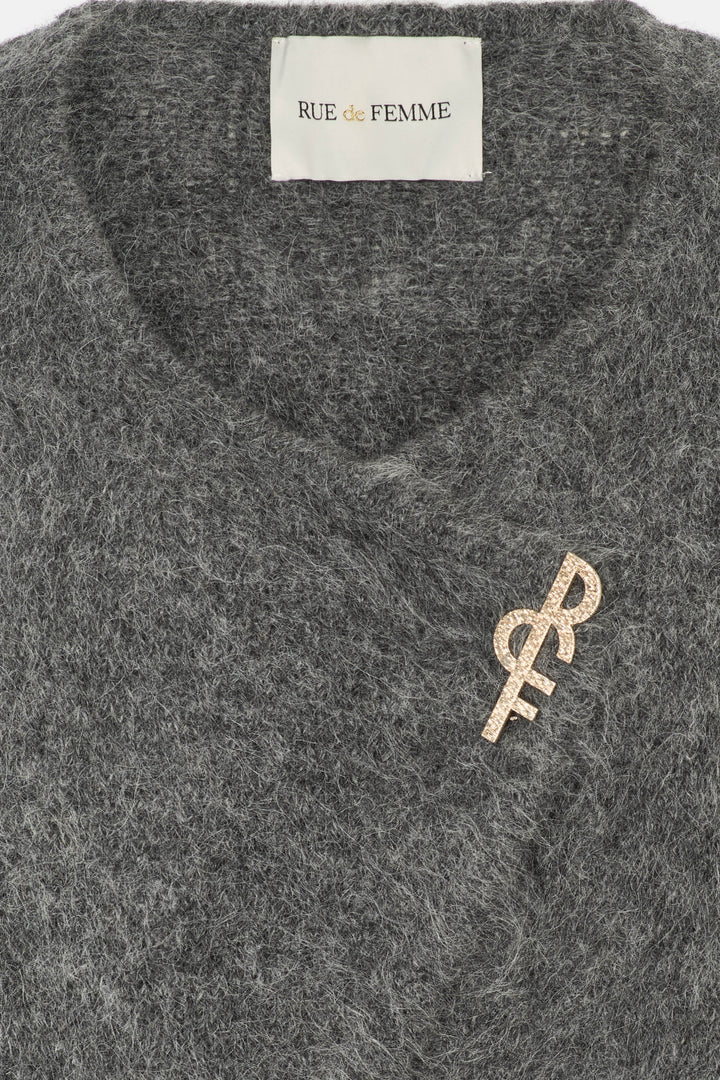 Rue de Femme RDFYana strik vest KNITWEAR 431 Dark Rock