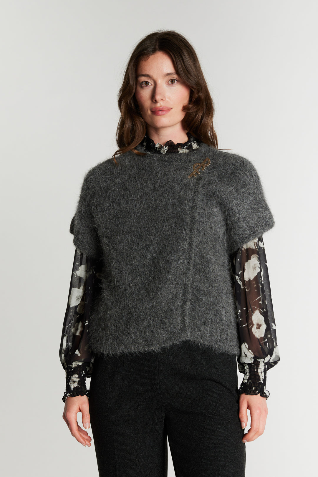 Rue de Femme RDFYana strik vest KNITWEAR 431 Dark Rock