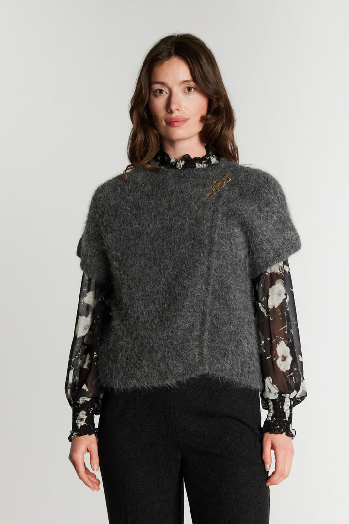 Rue de Femme RDFYana strik vest KNITWEAR 431 Dark Rock