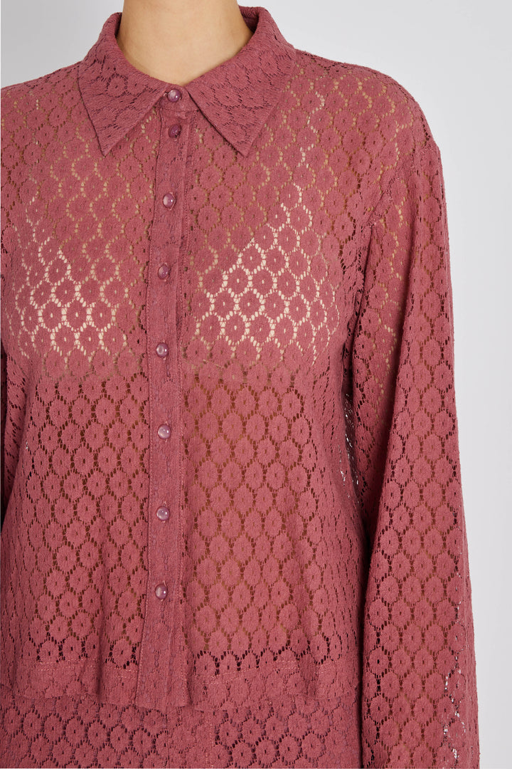 Rue de Femme RDFYvette skjorte SHIRTS 363 Deep plum