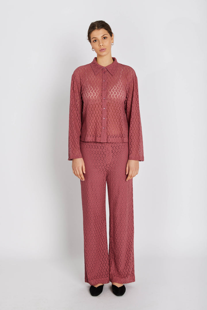 Rue de Femme RDFYvette skjorte SHIRTS 363 Deep plum