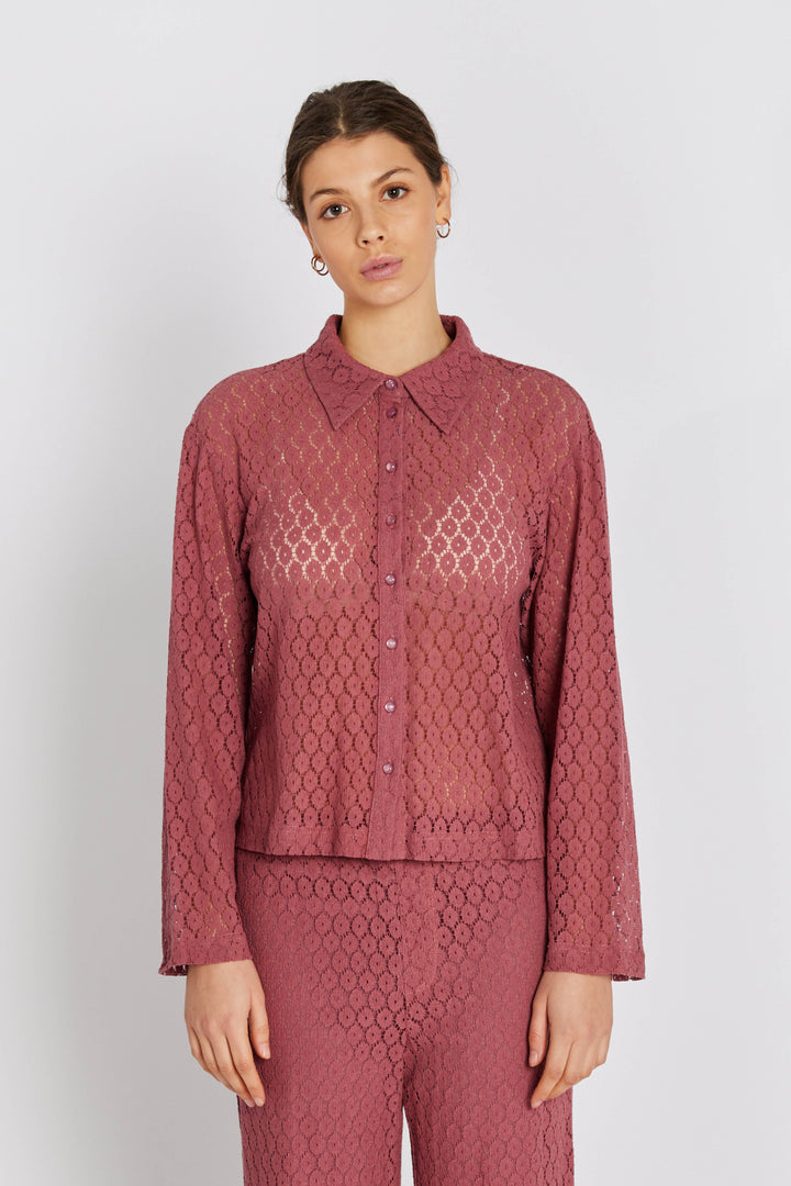 Rue de Femme RDFYvette skjorte SHIRTS 363 Deep plum