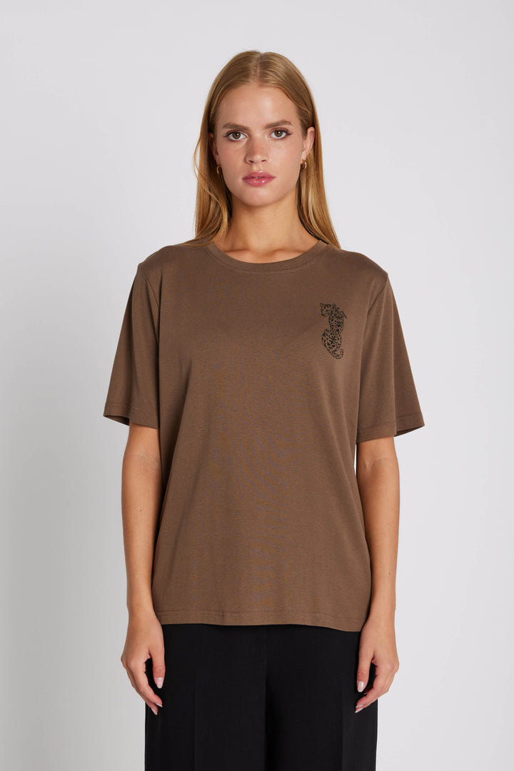 Rue de Femme RDFZadie T-shirt T-SHIRTS 197 Brown sugar