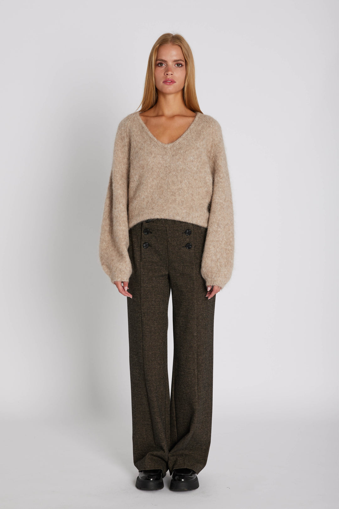 Rue de Femme RDFZoeyWide bukser TROUSERS 197 Brown sugar
