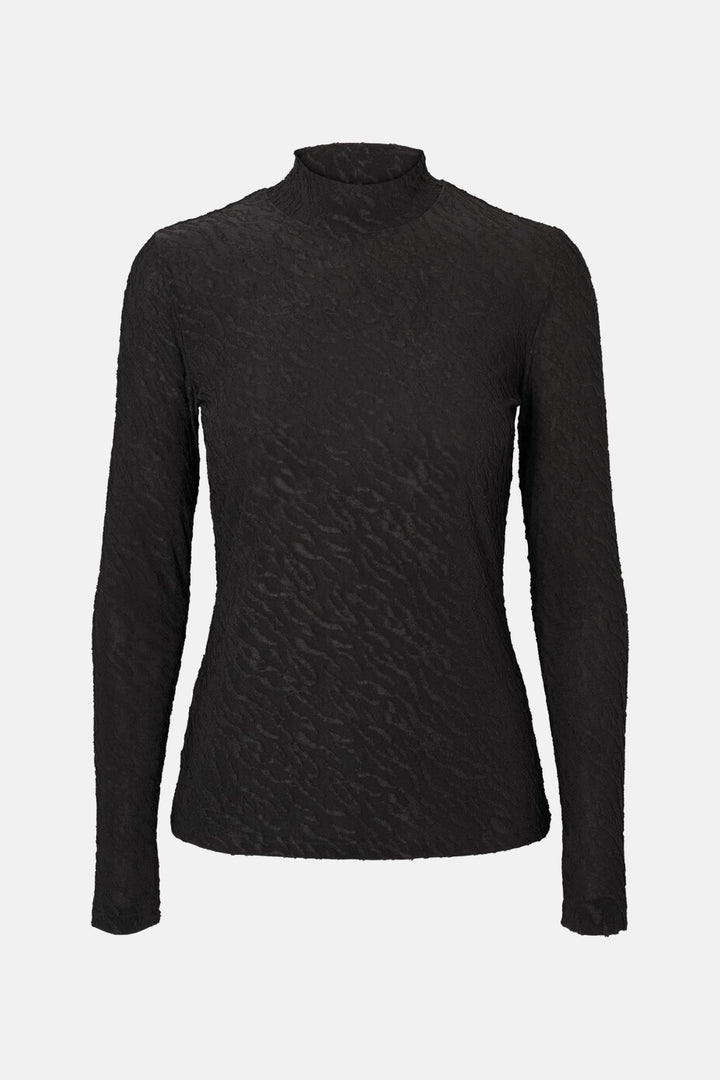 Rue de Femme Roll Neck Bluse BLOUSE Sort