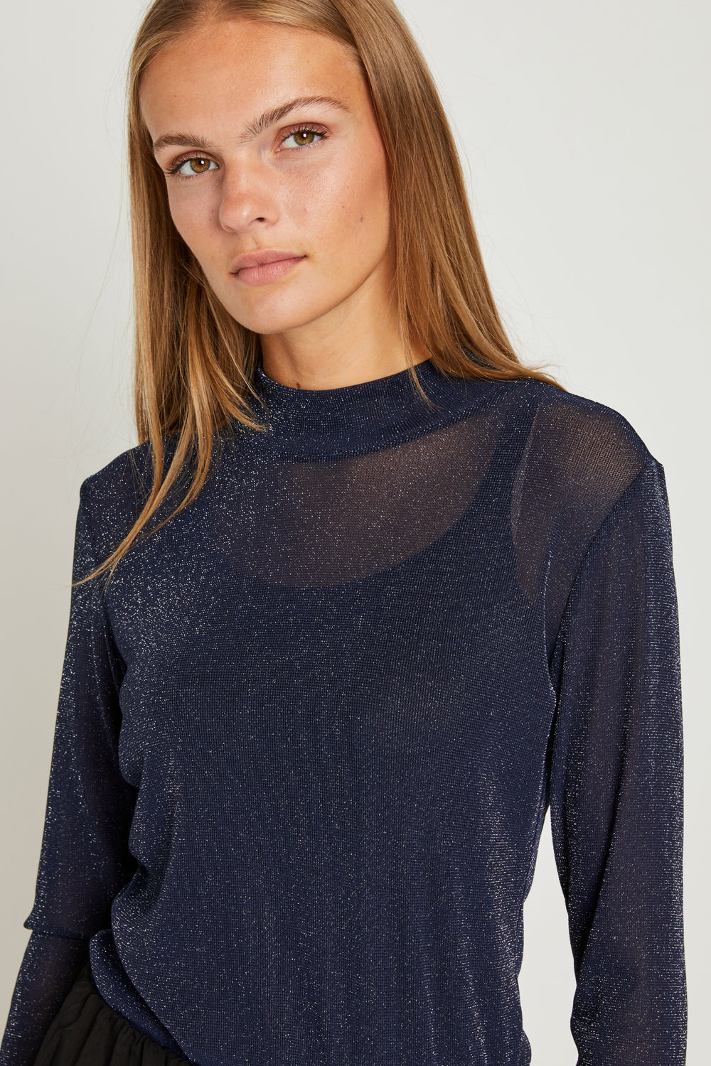 Rue de Femme Roll neck blouse BLOUSE 207 Dark blue