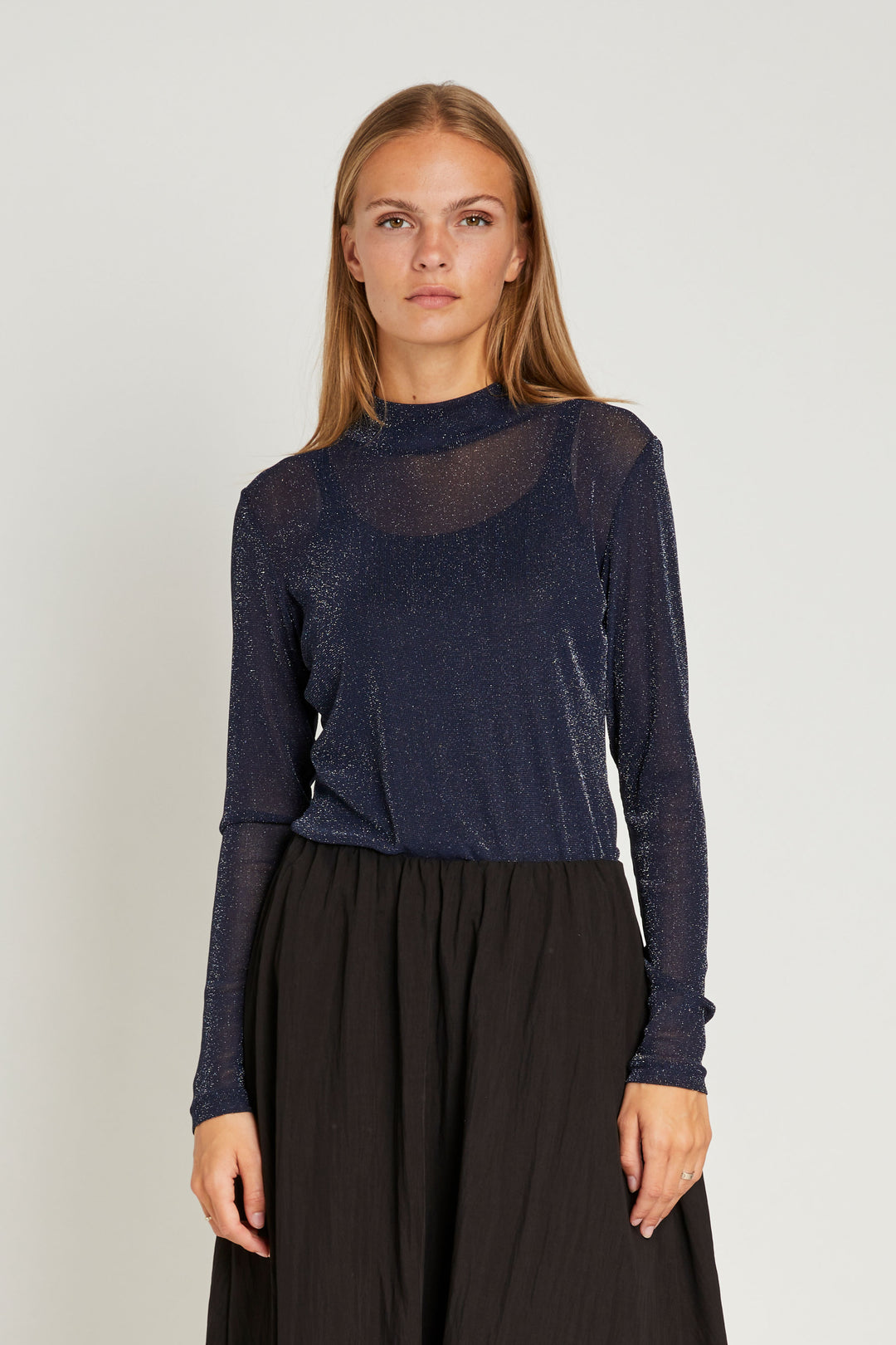 Rue de Femme Roll neck blouse BLOUSE 207 Dark blue