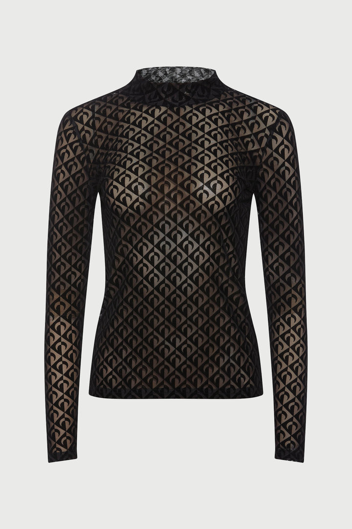 Rue de Femme Roll neck bluse BLOUSE Sort