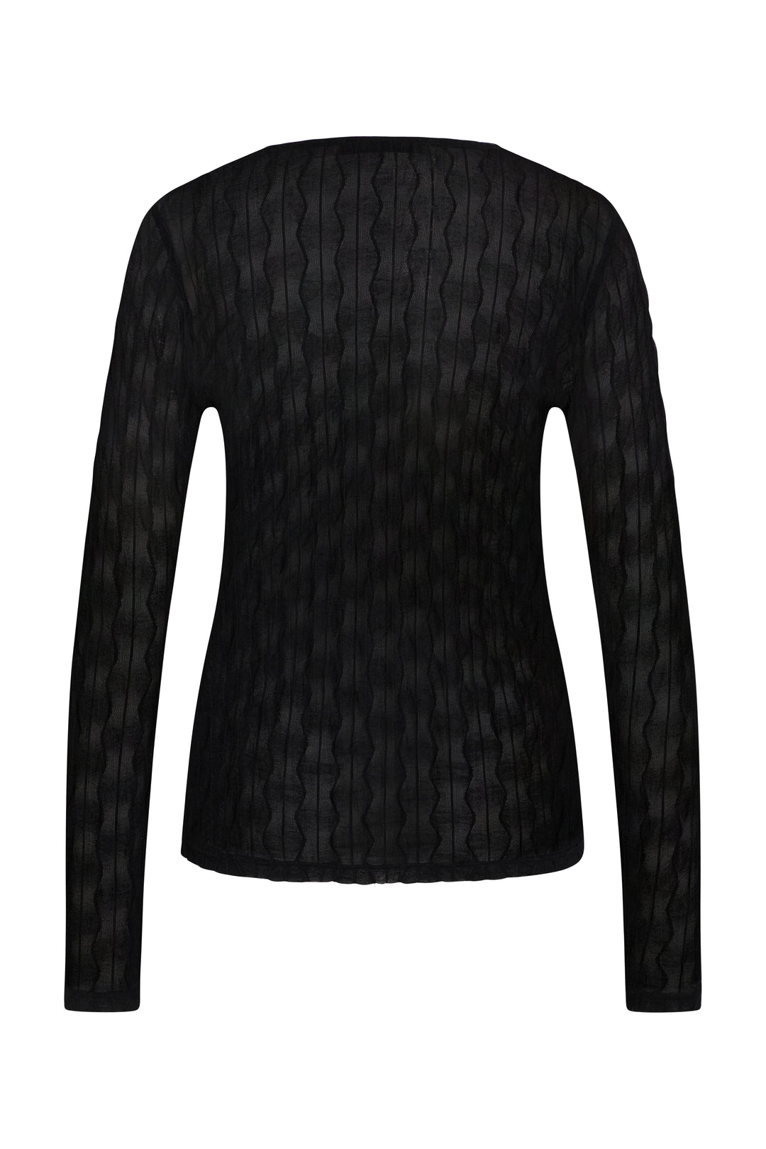 Rue de Femme Round neck blouse BLOUSE Sort