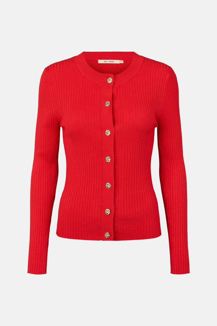 Rue de Femme Softy Lope strikcardigan KNITWEAR, LIGHT 310 Mars red