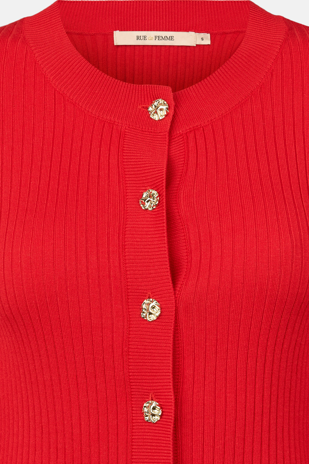 Rue de Femme Softy Lope strikcardigan KNITWEAR, LIGHT 310 Mars red