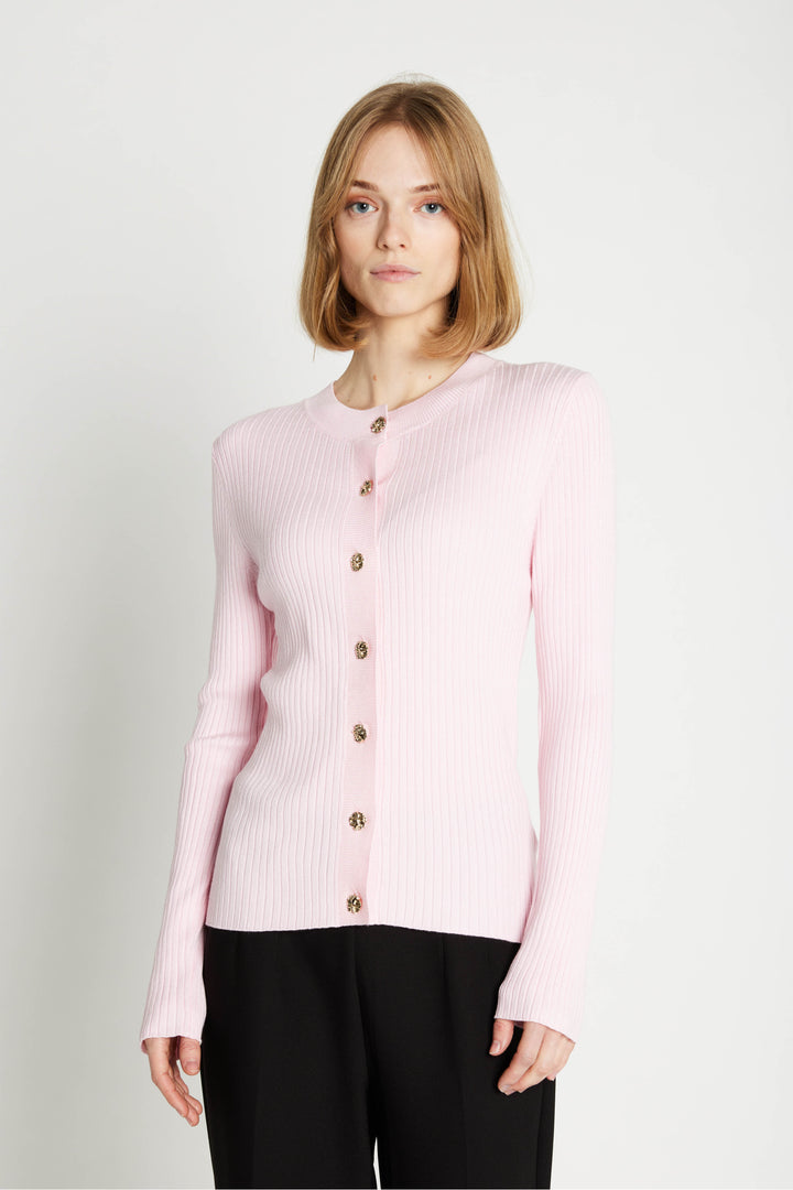 Rue de Femme Softy Lope strikcardigan KNITWEAR, LIGHT 368 Salmon rose