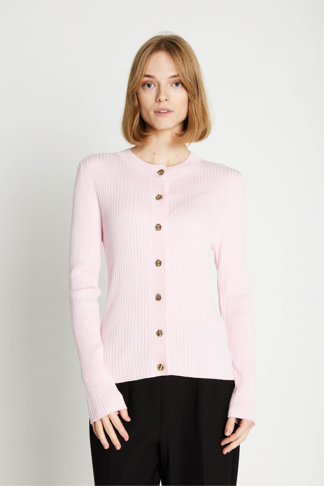 Rue de Femme Softy Lope strikcardigan KNITWEAR, LIGHT 368 Salmon rose