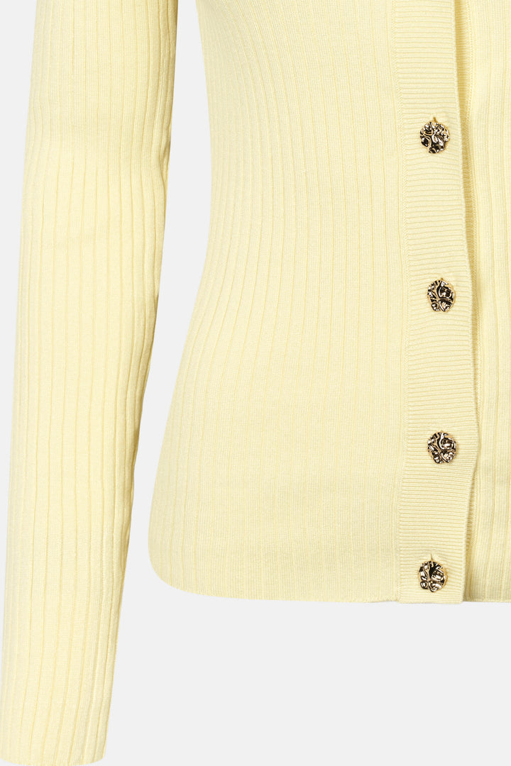 Rue de Femme Softy Lope strikcardigan KNITWEAR, LIGHT 703 Soft yellow