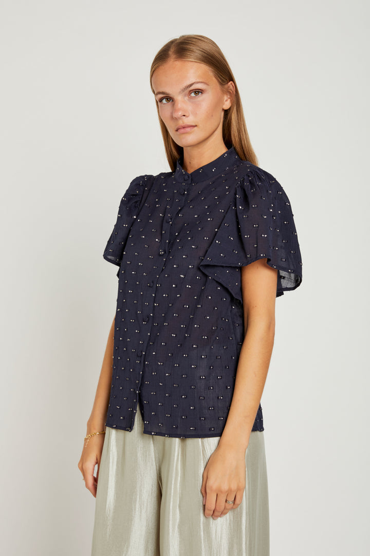 Rue de Femme Sylvie skjorte SHIRTS 207 Dark blue