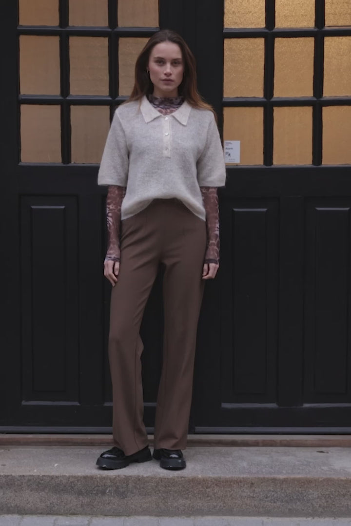 Rue de Femme RDFAcacia polostrik KNITWEAR, HEAVY 02 Off white melange