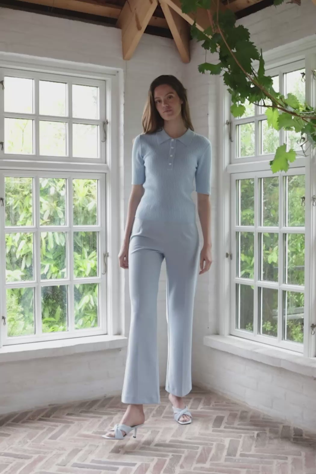 Rue de Femme RDFComfyOlana wide bukser TROUSERS 270 Blue stone