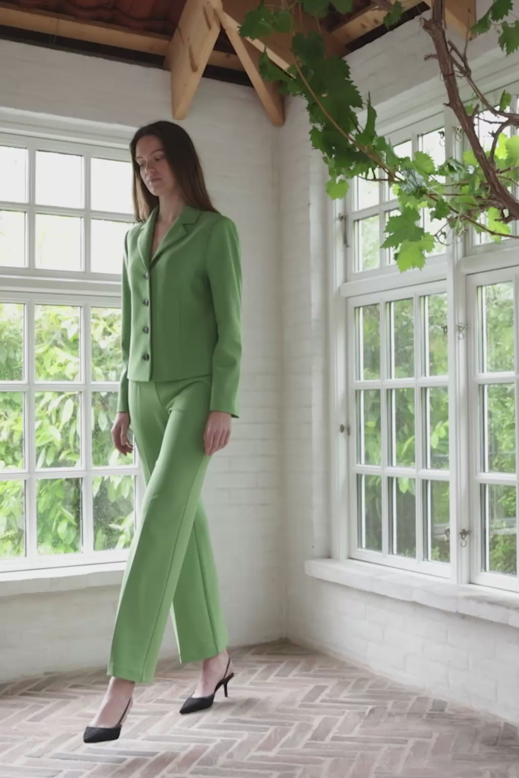 Rue de Femme RDFOlana wide bukser TROUSERS 529 Spruce